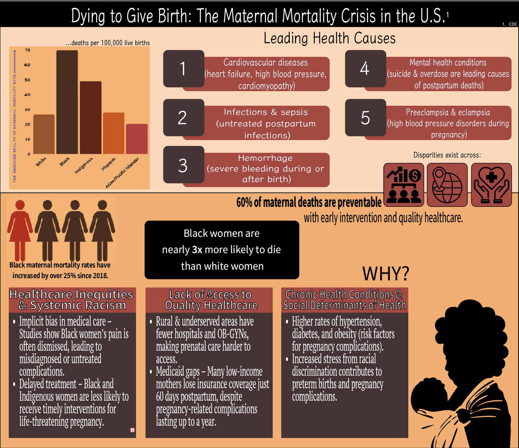 Maternal Mortality Rate Graphic Design