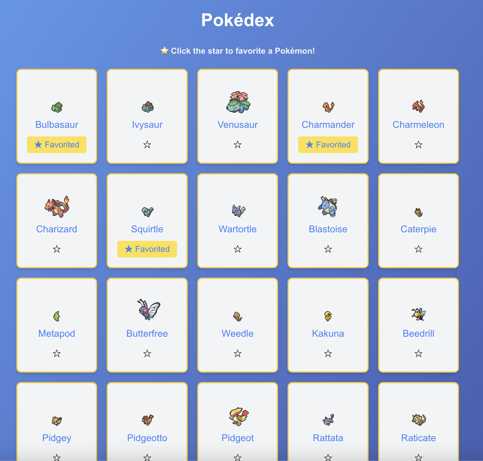 Pokédex Homepage
